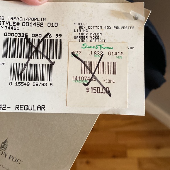 Man’s NWTs London fog vintage trench coat rain coat - Picture 8 of 12